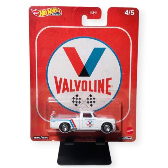 Hot Wheels Premium Valvoline '63 Studebaker Champ Metal/Metal Real Riders New - Picture 1 of 7